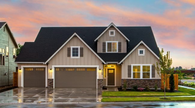 pexels photo 1396122 1396122 Charming family home in Boise, ID with a modern facade and spacious garage.